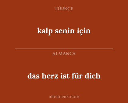 kalp senin için - das herz ist für  dich
