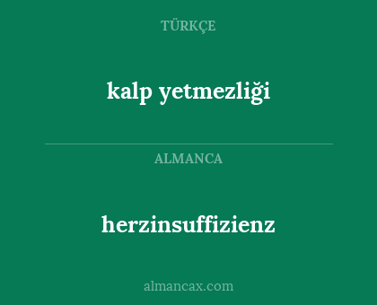 herzinsuffizienz - kalp yetmezliği