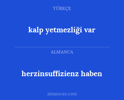 herzinsuffizienz haben - kalp yetmezliği var