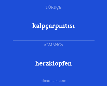 herzklopfen - kalpçarpıntısı