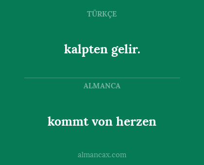kommt von herzen - kalpten gelir.