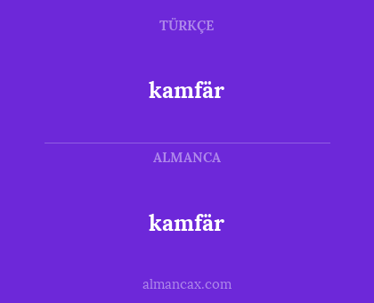 kamfär - kamfär