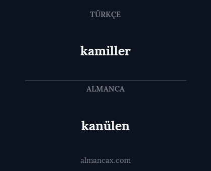 kamiller - kanülen