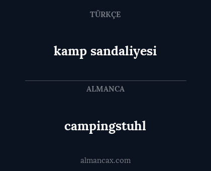 kamp sandaliyesi - campingstuhl