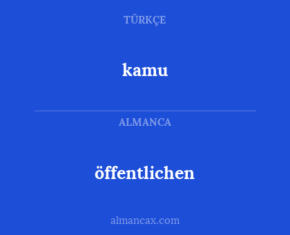 öffentlichen - kamu