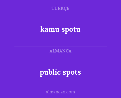 kamu spotu - public spots