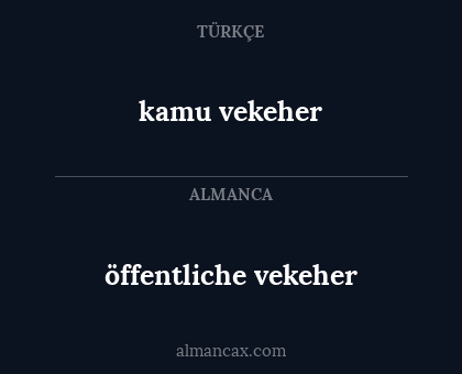 öffentliche vekeher - kamu vekeher