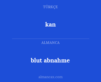 kan - blut abnahme