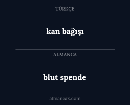 blut spende - kan bağışı