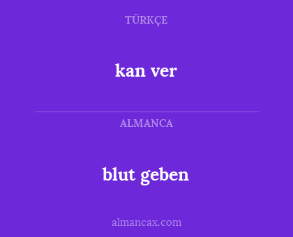 blut geben - kan ver