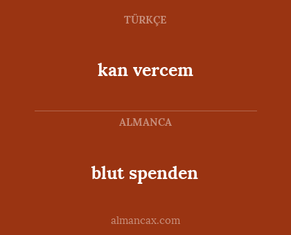 kan vercem - blut spenden
