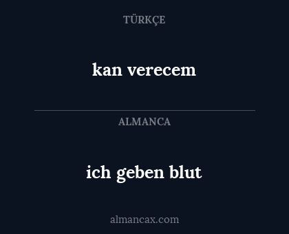 ich geben blut - kan verecem