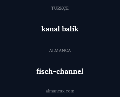 fisch-channel - kanal balik