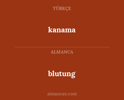 kanama - blutung