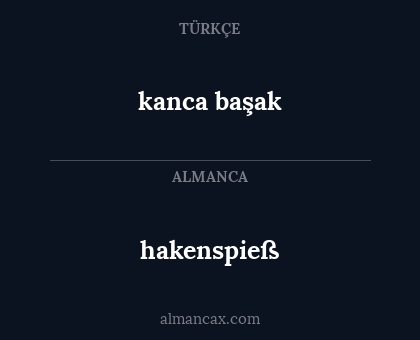 kanca başak - hakenspieß