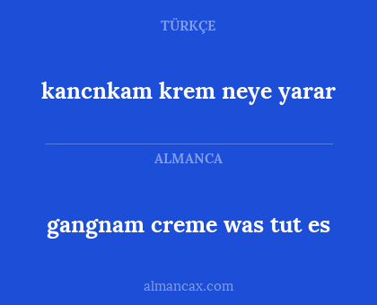 kancnkam krem neye yarar - gangnam creme was tut es
