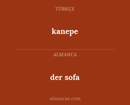 der sofa - kanepe
