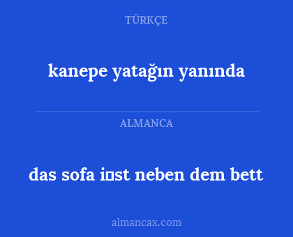 kanepe yatağın yanında - das sofa i̇st neben dem bett