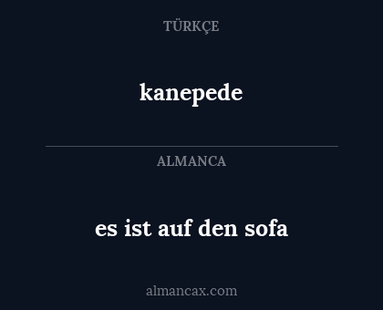 kanepede - es ist auf den sofa