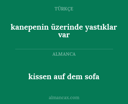 kanepenin üzerinde yastıklar var - kissen auf dem sofa