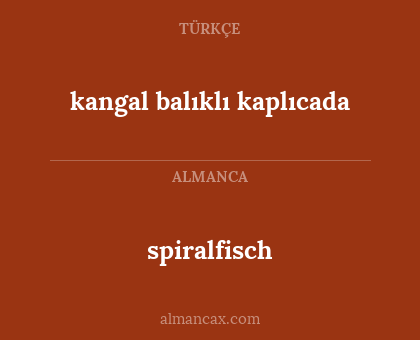 spiralfisch - kangal balıklı kaplıcada