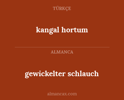 kangal hortum - gewickelter schlauch
