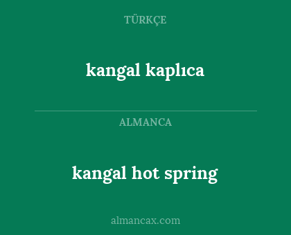 kangal kaplıca - kangal hot spring