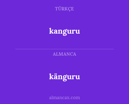 kanguru - känguru