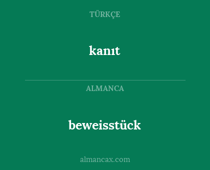 beweisstück - kanıt