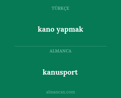 kanusport - kano yapmak
