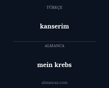 mein krebs - kanserim