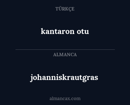 johanniskrautgras - kantaron otu