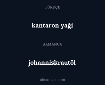 johanniskrautöl - kantaron yaği