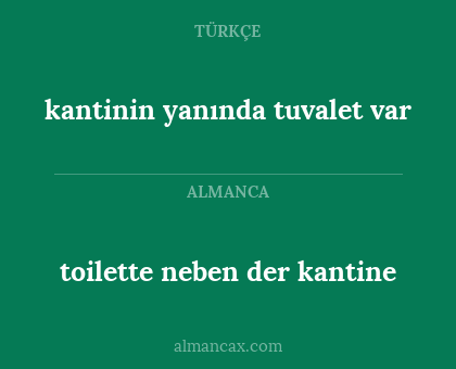 toilette neben der kantine - kantinin yanında tuvalet var