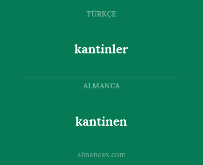 kantinen - kantinler