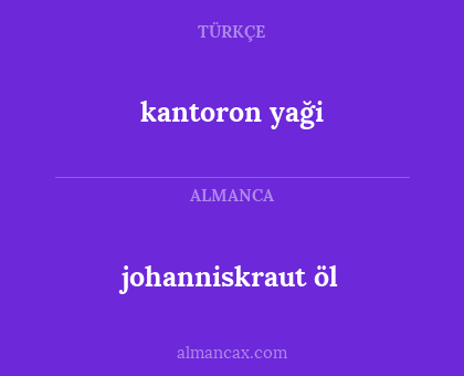 johanniskraut öl - kantoron yaği