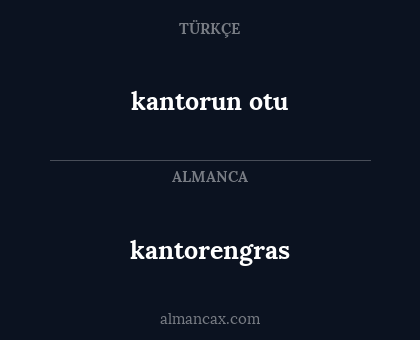 kantorengras - kantorun otu