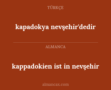 kapadokya nevşehir'dedir - kappadokien ist in nevşehir