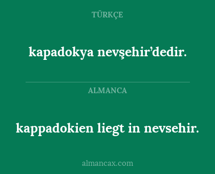 kappadokien liegt in nevsehir. - kapadokya nevşehir’dedir.