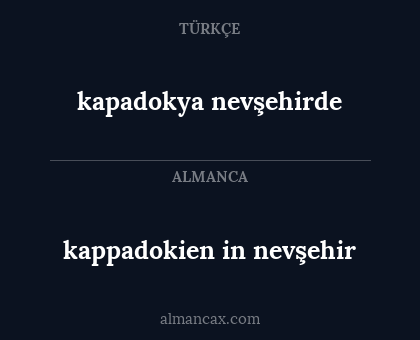 kapadokya nevşehirde - kappadokien in nevşehir