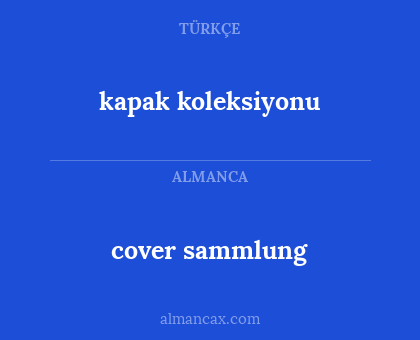 cover sammlung - kapak koleksiyonu