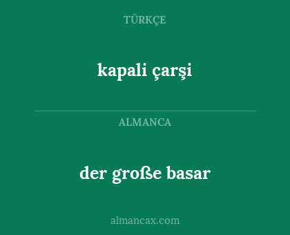 der große basar - kapali çarşi