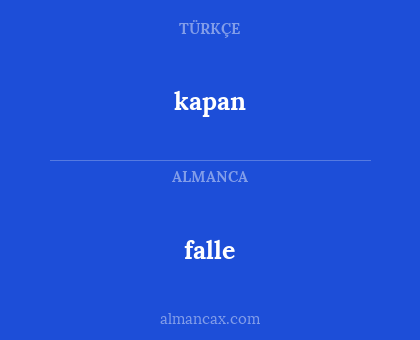 kapan - falle