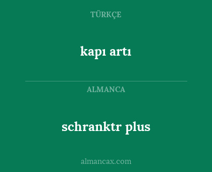 schranktr plus - kapı artı