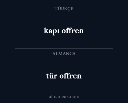 kapı offren - tür offren