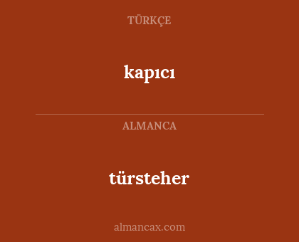 türsteher - kapıcı