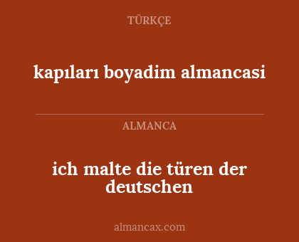 kapıları boyadim almancasi - ich malte die türen der deutschen