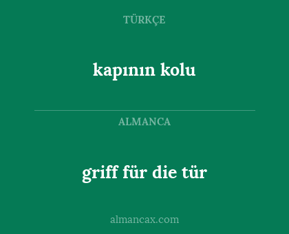 griff für die tür - kapının kolu