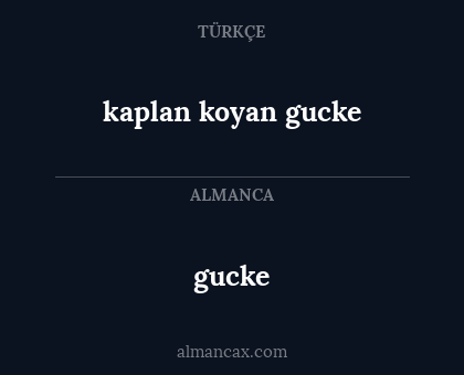 gucke - kaplan koyan gucke
