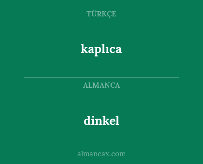 kaplıca - dinkel